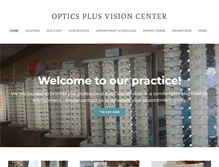 Tablet Screenshot of opticsplusvisioncenter.com